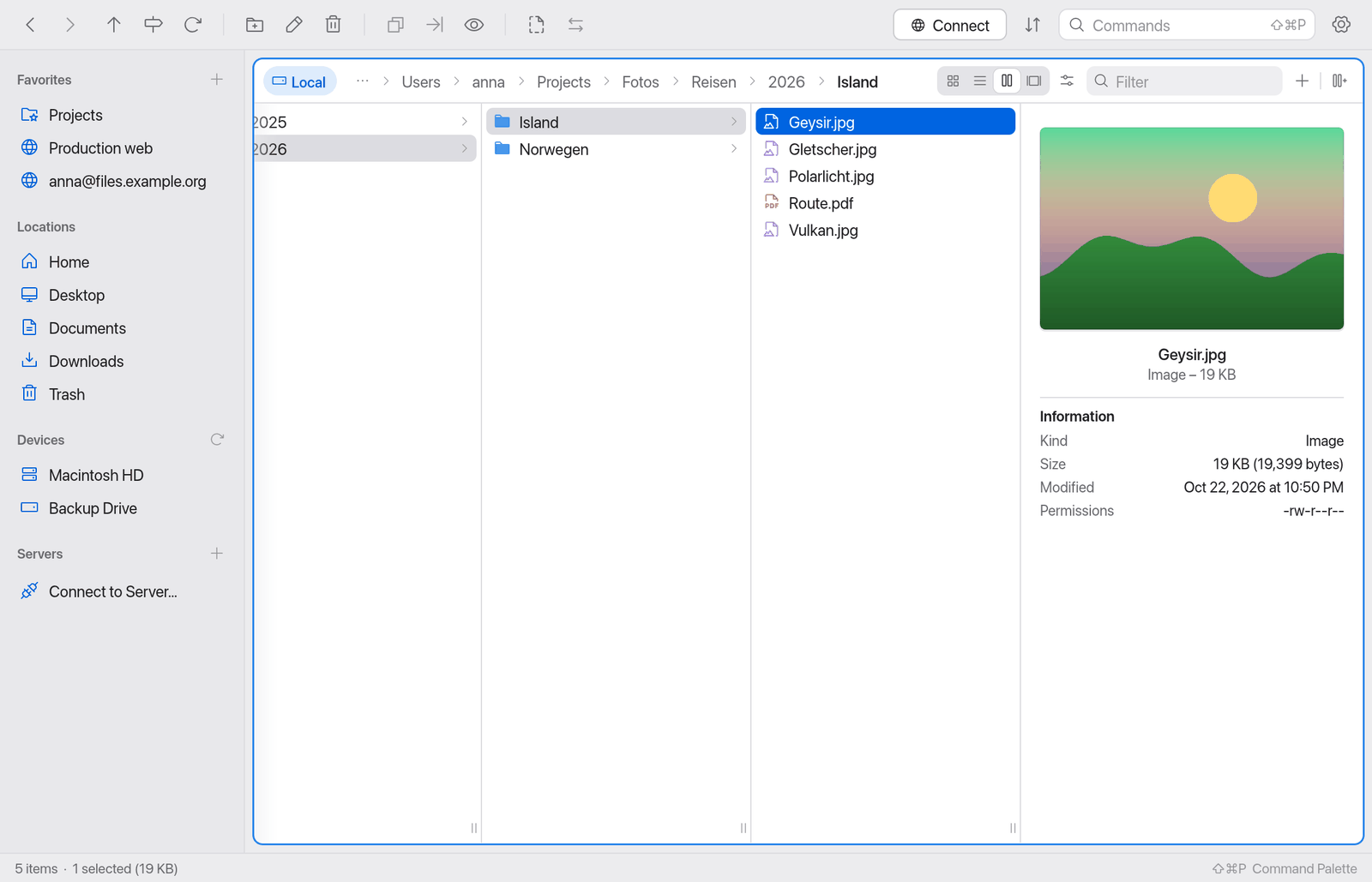 Column view