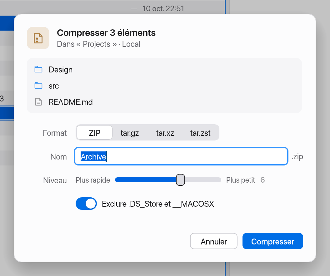 Feuille Compresser